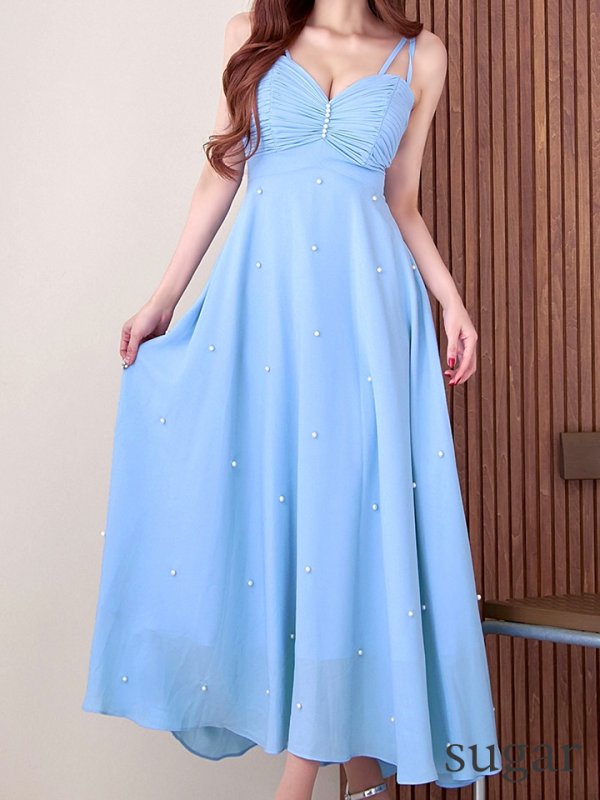 パウダーブルー モデル：真優川咲　身長：158cm　着用サイズ：Sサイズ