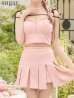ピンク モデル：明日花キララ　身長：162cm　着用サイズ：Sサイズ