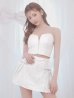 画像5: XSサイズあり【ROBE de FLEURS/ローブドフルール】バストジップ/ サイドリボン/ スパークル/ フレア/ ミニドレス/ キャバドレス[OF2]