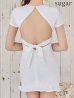 ホワイト　モデル：りな　身長：160cm　着用サイズ：Sサイズ