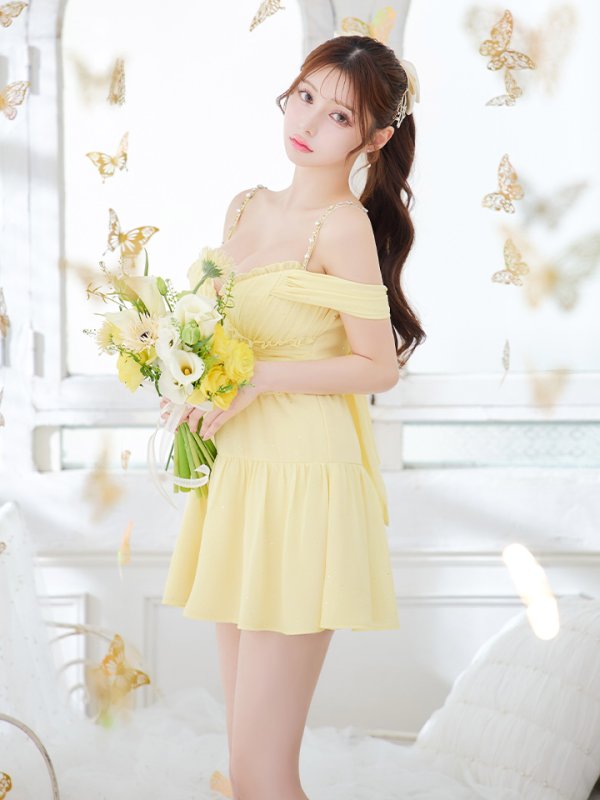 イエロー モデル:ももか 身長:156cm 着用サイズ:Sサイズ