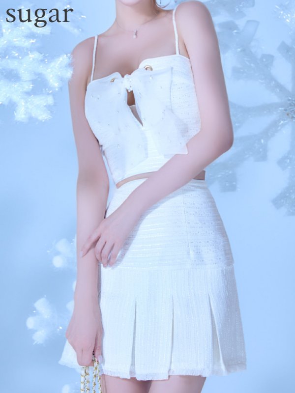 ホワイト　モデル：れみれみ　身長：163cm　着用サイズ：Sサイズ