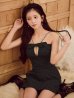 ブラック モデル：星羽　身長：161cm　着用サイズ：Sサイズ