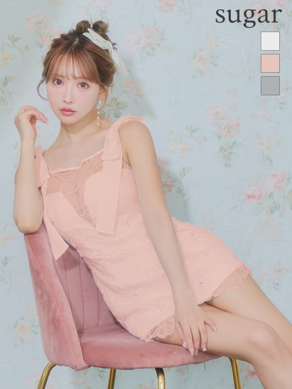 ピンク　モデル：三上悠亜　身長：159cm　着用サイズ：Sサイズ