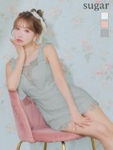 【予約商品/5月下旬発送予定】XSサイズあり【ROBE de FLEURS/ローブドフルール】ショルダーリボン/ レース/ タイト/ ミニドレス/ キャバドレス[OF2]