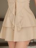 ベージュ モデル：明日花キララ　身長：162cm　着用サイズ：Sサイズ