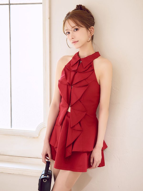 レッド モデル：りの　身長：158cm　着用サイズ：Sサイズ