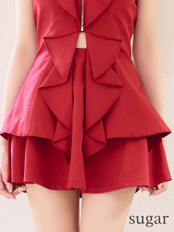 レッド モデル：りの　身長：158cm　着用サイズ：Sサイズ