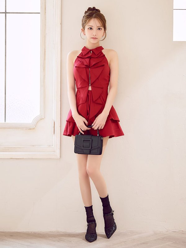 レッド モデル：りの　身長：158cm　着用サイズ：Sサイズ