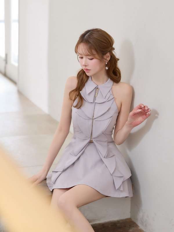 グレー　モデル：ゆめ　身長：160cm　着用サイズ：Sサイズ