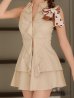 ベージュ モデル：明日花キララ　身長：162cm　着用サイズ：Sサイズ
