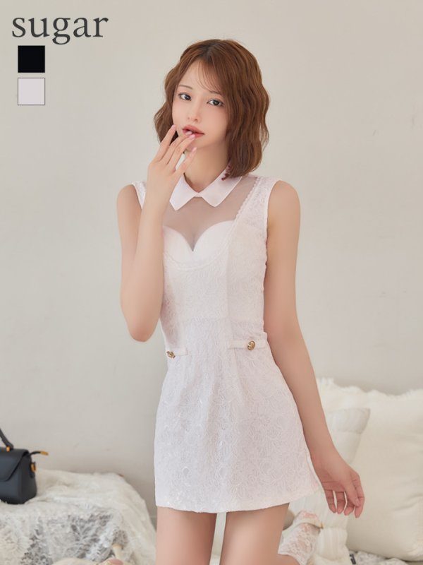 ホワイト　モデル：れみれみ　身長：163cm　着用サイズ：Sサイズ