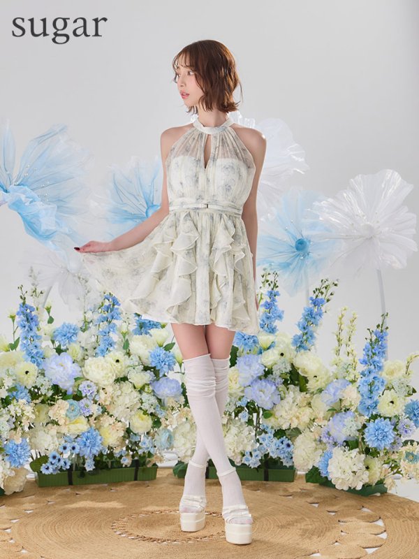 ブルー　モデル：りこ　身長：156cm　着用サイズ：Sサイズ