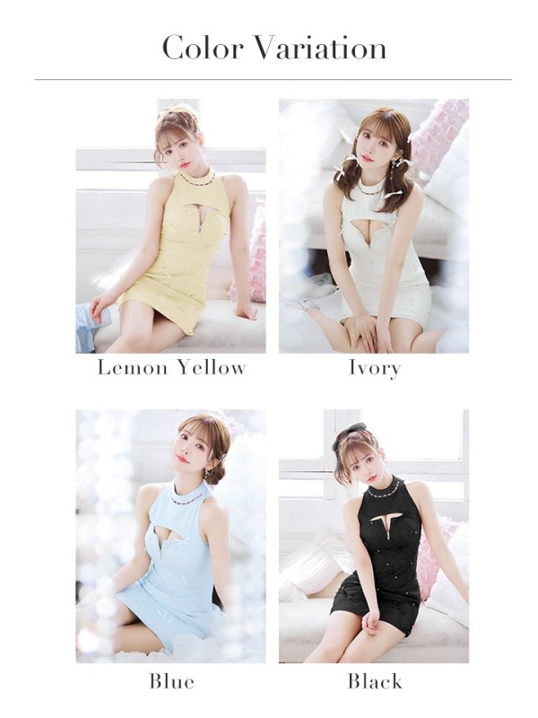 画像50: XSサイズあり【ROBE de FLEURS/ローブドフルール】バレエコアランダム/ スイート/ ミニリボン/ フレア/ ミニドレス/ キャバドレス[OF08]