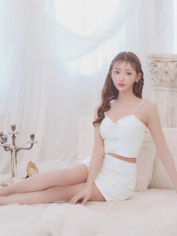 画像21: XSサイズあり【ROBE de FLEURS/ローブドフルール】トリプルミニリボン/ スパンコール/ セットアップ/ ミニドレス/ キャバドレス[OF08]