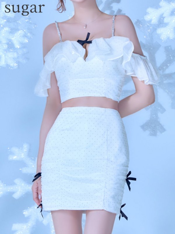 ホワイト モデル：れみれみ　身長：163cm　着用サイズ：Sサイズ