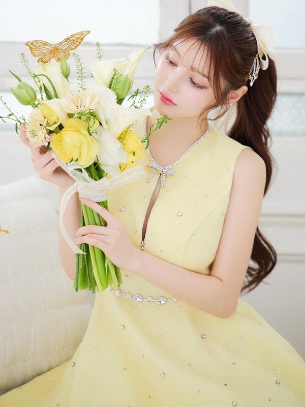 イエロー  モデル:ももか 身長:156cm 着用サイズ:Sサイズ