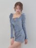 ブルー　モデル：れみれみ　身長：163cm　着用サイズ：Sサイズ