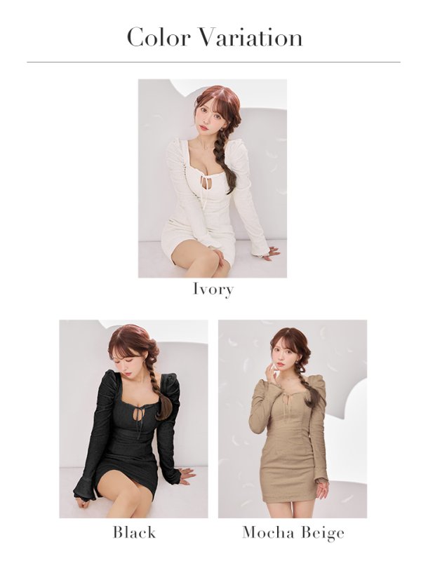 画像29: XSサイズあり【ROBE de FLEURS/ローブドフルール】ストーン付き/ ベロア/ バックオープン/ タイト/ ミニドレス/ キャバドレス[OF08]