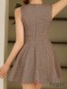 画像22: XSサイズあり【ROBE de FLEURS/ローブドフルール】ゴールドボタン/ ラメツイード/ バストジップ/ フレア/ ミニドレス/ キャバドレス[OF08]