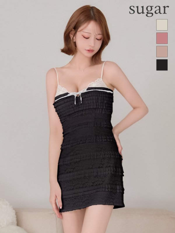 ブラック　モデル：れみれみ　身長：163cm　着用サイズ：Sサイズ