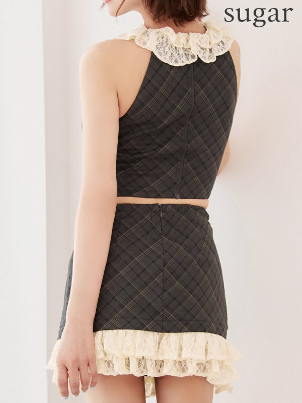 ブラックチェック モデル：れみ　身長：163cm　着用サイズ：Sサイズ