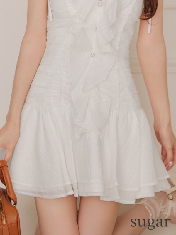 ホワイト　モデル：ももか　身長：156cm　着用サイズ：Sサイズ