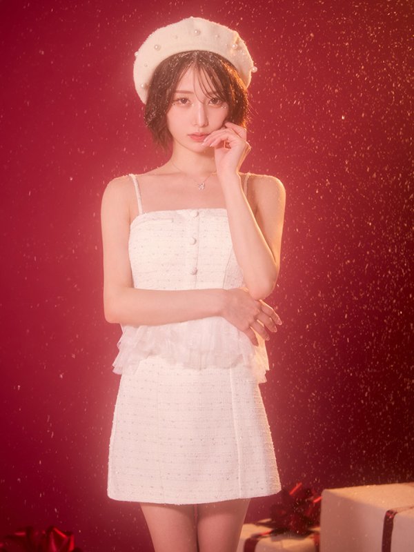 アイボリー　モデル：りこ　身長：156cm　着用サイズ：Sサイズ