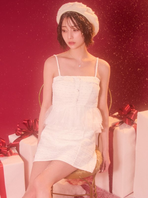 アイボリー　モデル：りこ　身長：156cm　着用サイズ：Sサイズ