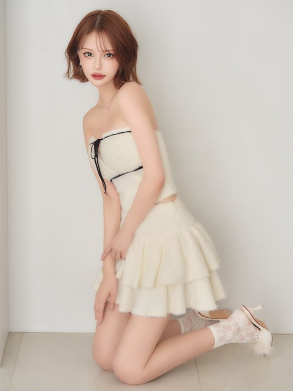 アイボリー　モデル：れみれみ 身長：163cm　着用サイズ：Sサイズ