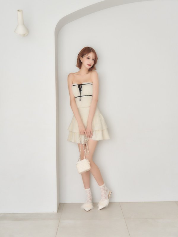 アイボリー　モデル：れみれみ 身長：163cm　着用サイズ：Sサイズ