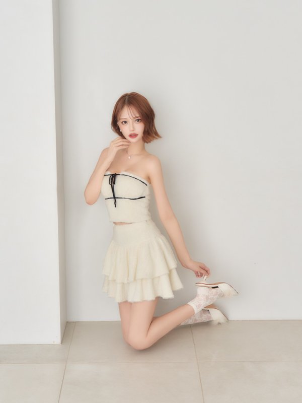 アイボリー　モデル：れみれみ 身長：163cm　着用サイズ：Sサイズ