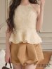 アイボリー×ブラウン　モデル：るい　身長：161cm　着用サイズ：Sサイズ