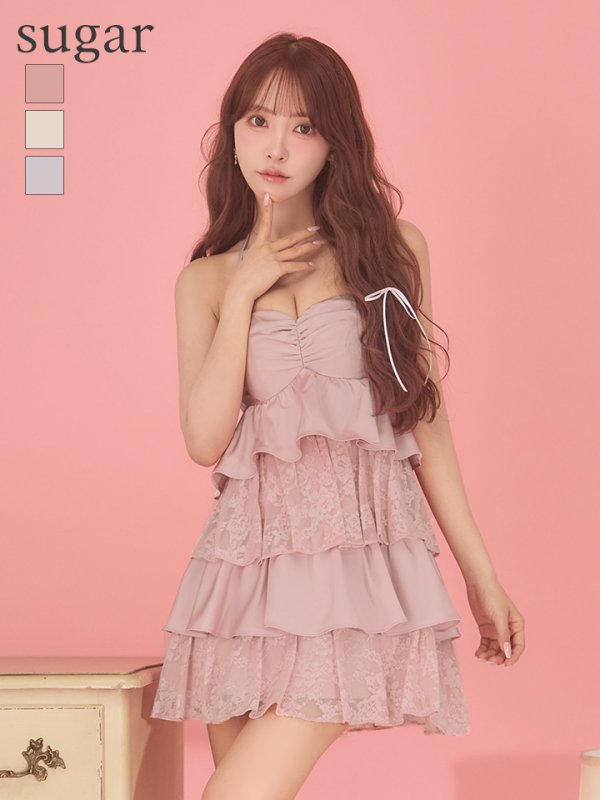 ピンク　モデル：三上悠亜　身長：159cm　着用サイズ：Sサイズ