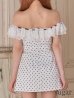 ホワイト　モデル：まみ　身長：161cm　着用サイズ：Sサイズ