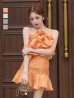 オレンジ　モデル：明日花キララ　身長：162cm 着用サイズ：Sサイズ