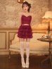 ワインレッド　モデル：りな　身長：160cm　着用サイズ：Sサイズ