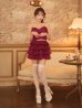 ワインレッド　モデル：りな　身長：160cm　着用サイズ：Sサイズ