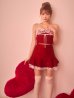レッド　モデル：まみ　身長：161cm　着用サイズ：Sサイズ