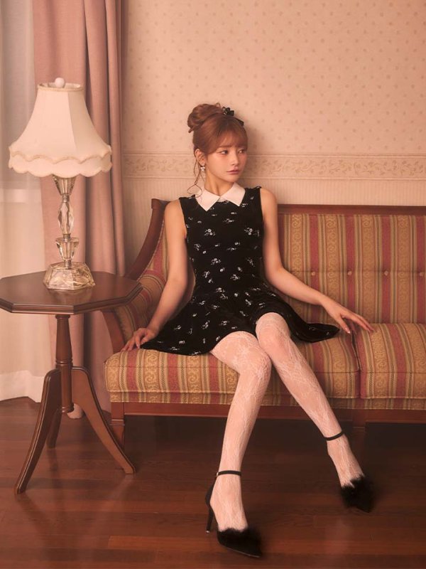 ブラック　モデル：まみ　身長：161cm　着用サイズ：Sサイズ