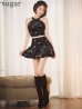 ブラック　モデル：れみれみ　身長：163cm　着用サイズ：Sサイズ