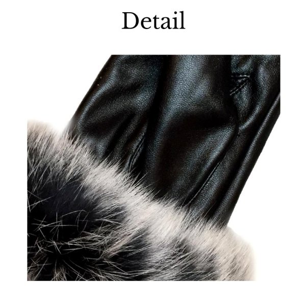 画像5: 【小物SALE】【ファッション小物：グローブ】気品溢れる贅沢デザイン♪フェイクレザー＆ファーグローブ[OF08-U]