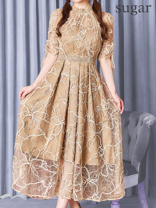 ベージュ モデル：ゆめ　身長：160cm　着用サイズ：8号(Sサイズ)