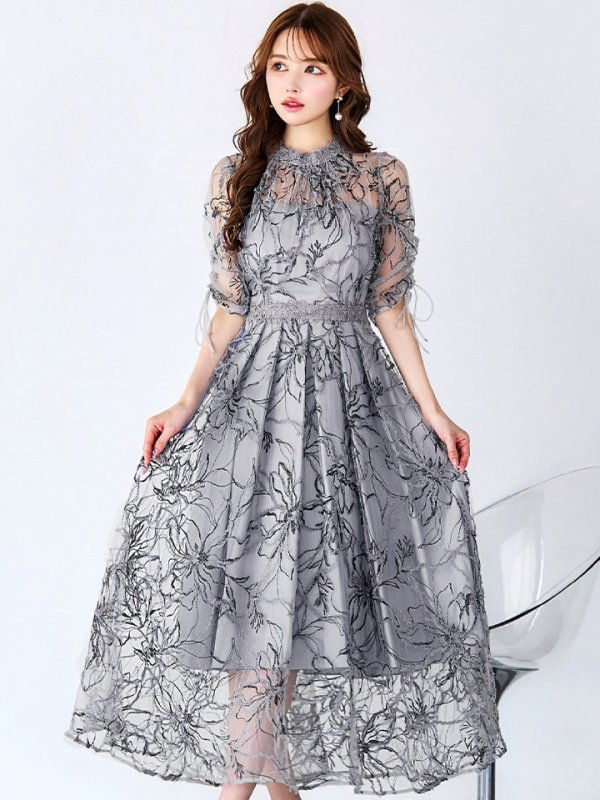 ブルーグレー モデル：ゆめ　身長：160cm　着用サイズ：8号(Sサイズ)