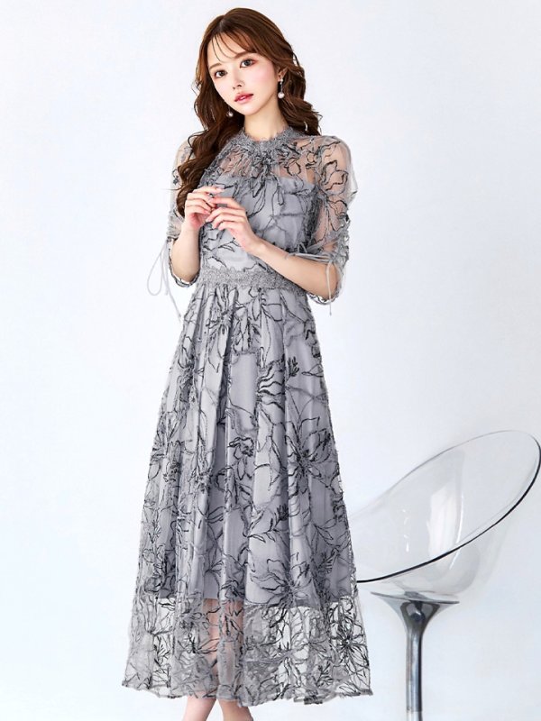 ブルーグレー モデル：ゆめ　身長：160cm　着用サイズ：8号(Sサイズ)