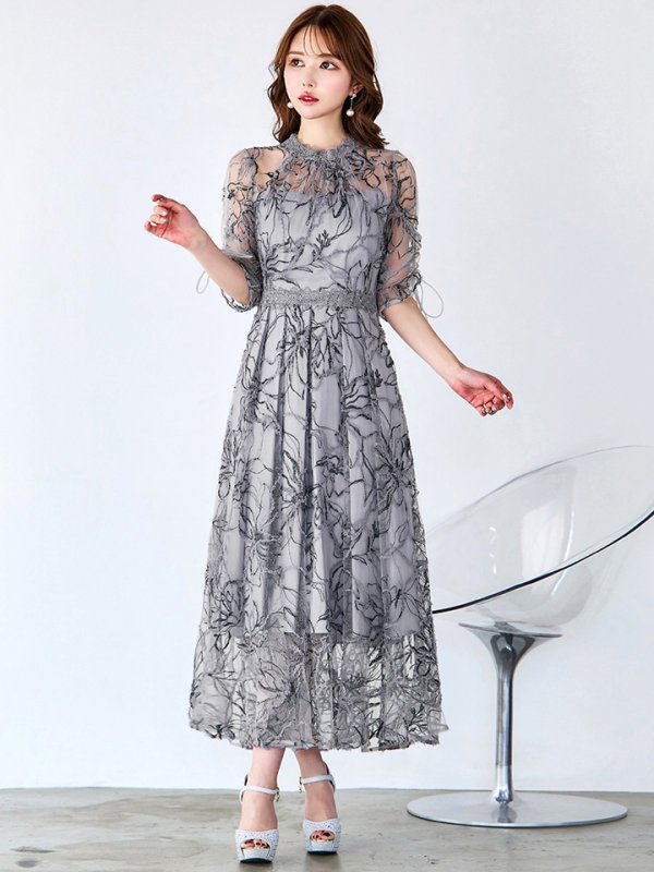 ブルーグレー モデル：ゆめ　身長：160cm　着用サイズ：8号(Sサイズ)