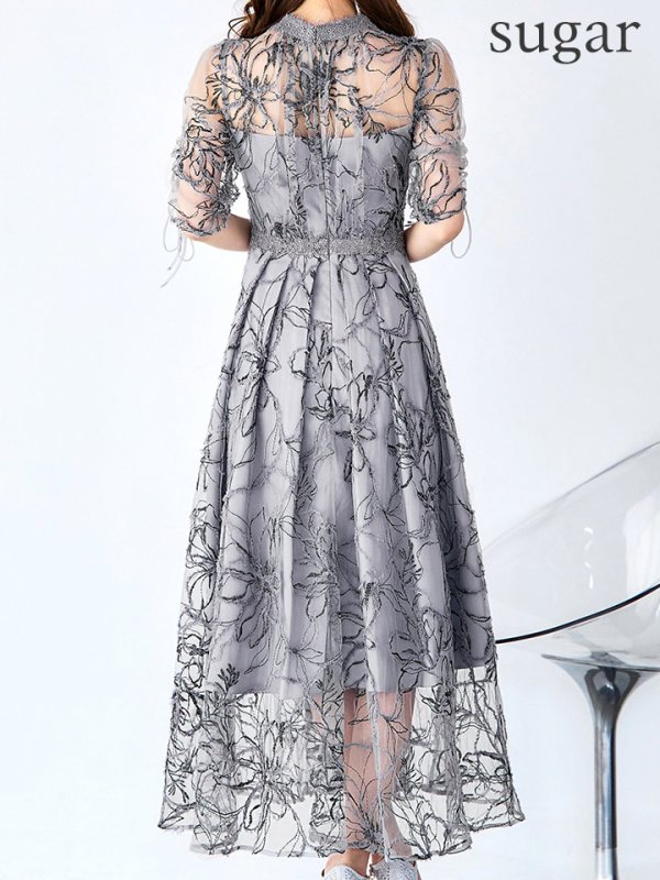 ブルーグレー モデル：ゆめ　身長：160cm　着用サイズ：8号(Sサイズ)