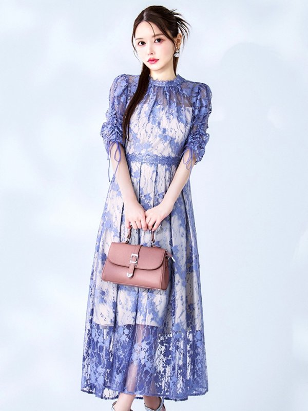 ブルーベージュ モデル：ゆめ　身長：160cm　着用サイズ：8号(Sサイズ)