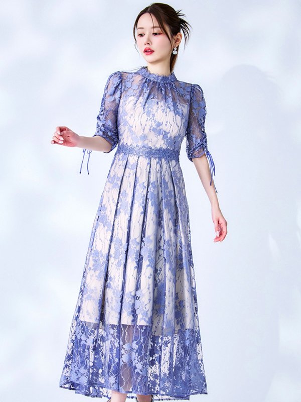 ブルーベージュ モデル：ゆめ　身長：160cm　着用サイズ：8号(Sサイズ)