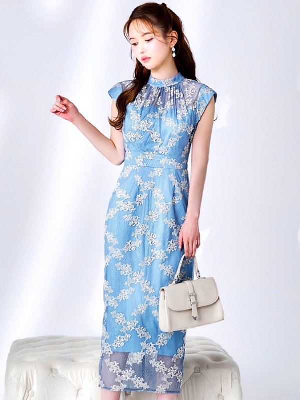 ブルー モデル：ゆめ　身長：160cm　着用サイズ：8号(Sサイズ)